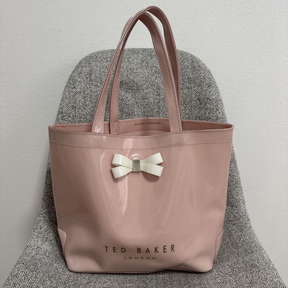 Ted Baker London Bethcon Medium Tote Pink White Ribbon